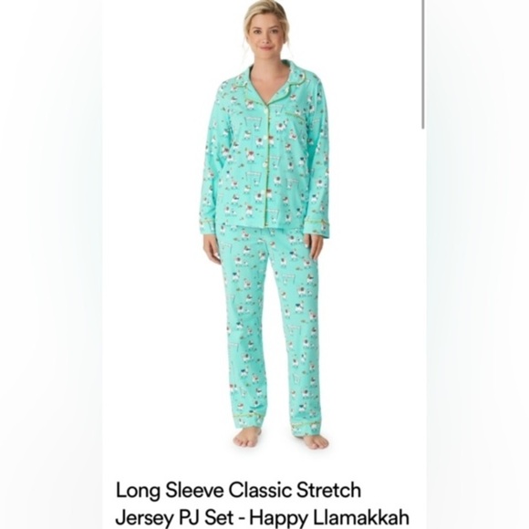 NEW Bedhead Long Sleeve Classic Stretch Jersey PJ Set - Happy Llamakkah XL - Picture 1 of 12
